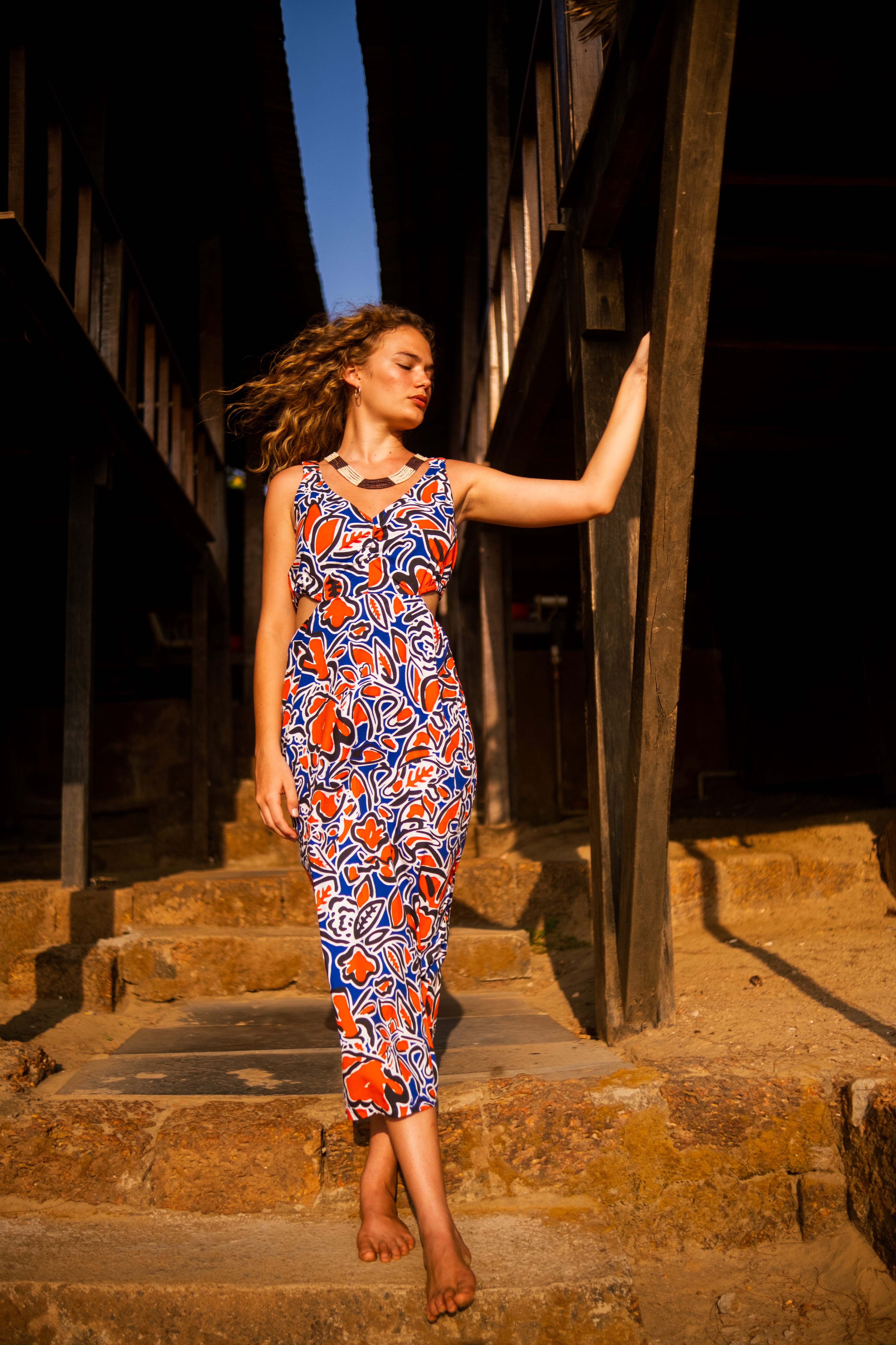 Gorgeous Floral Slit Bodycon