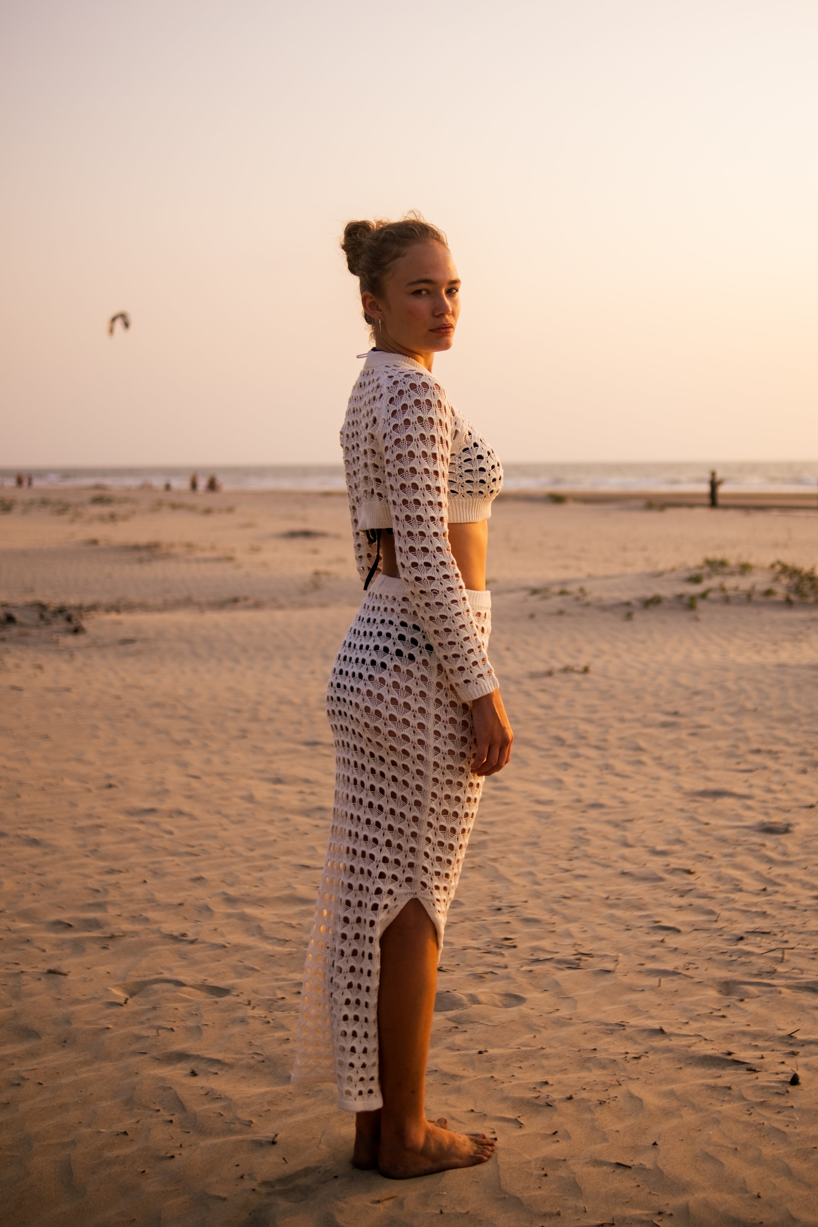 Elegant Sheer Crochet Set