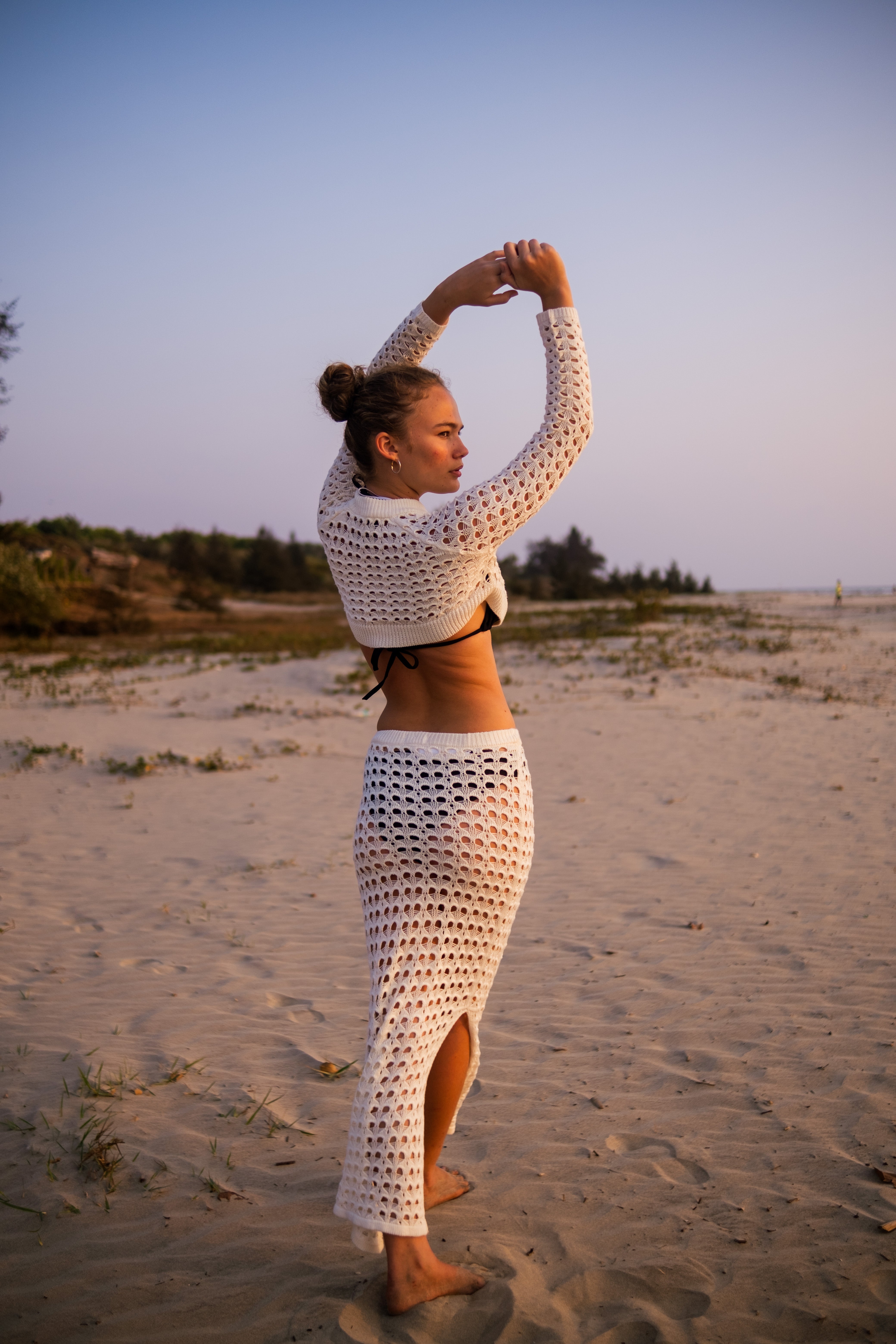 Elegant Sheer Crochet Set